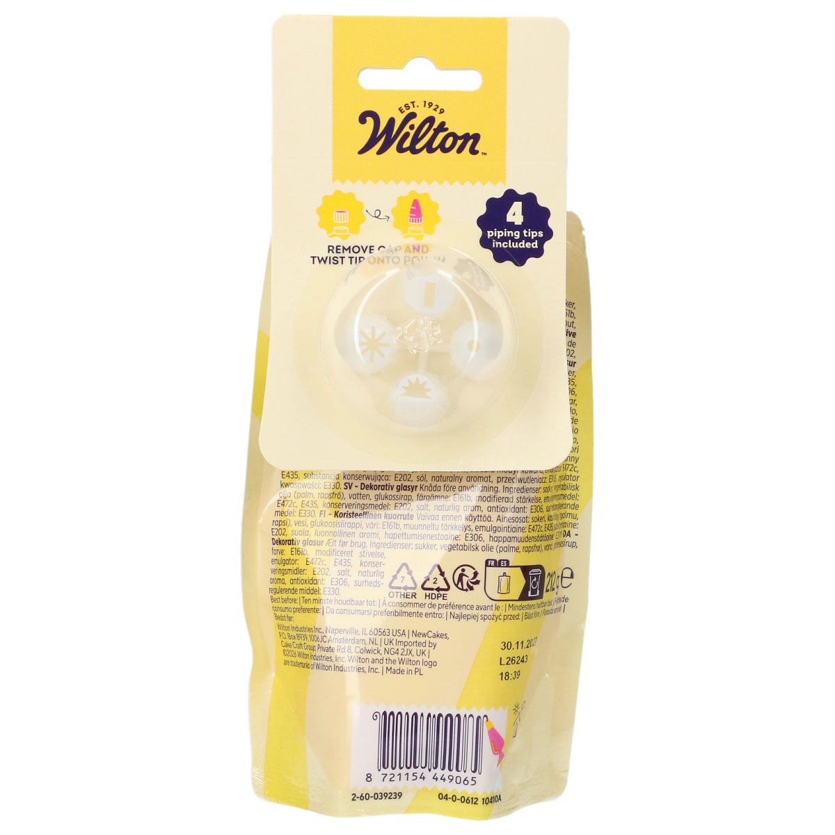 Wilton Decorator Icing Yellow 212g