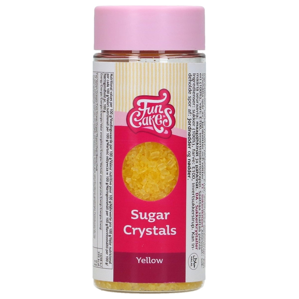 FunCakes Sugar Crystals Yellow 80g