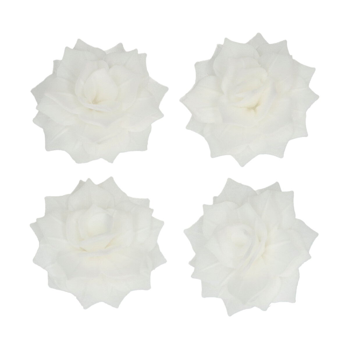 FunCakes Edible Wafer Flowers Deluxe Rose Rosalia White Medium pk/15