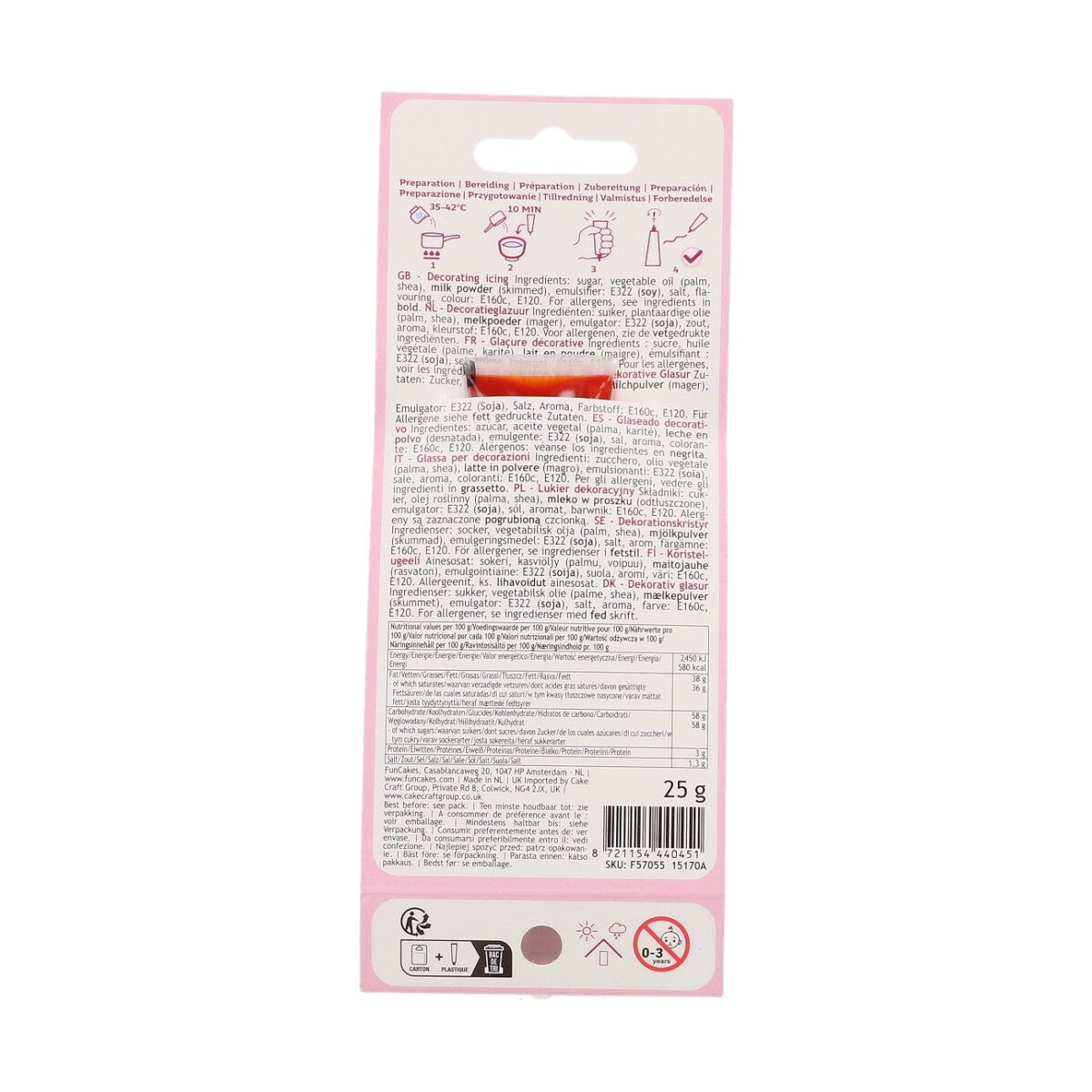 FunCakes Choco Writer Red 25g