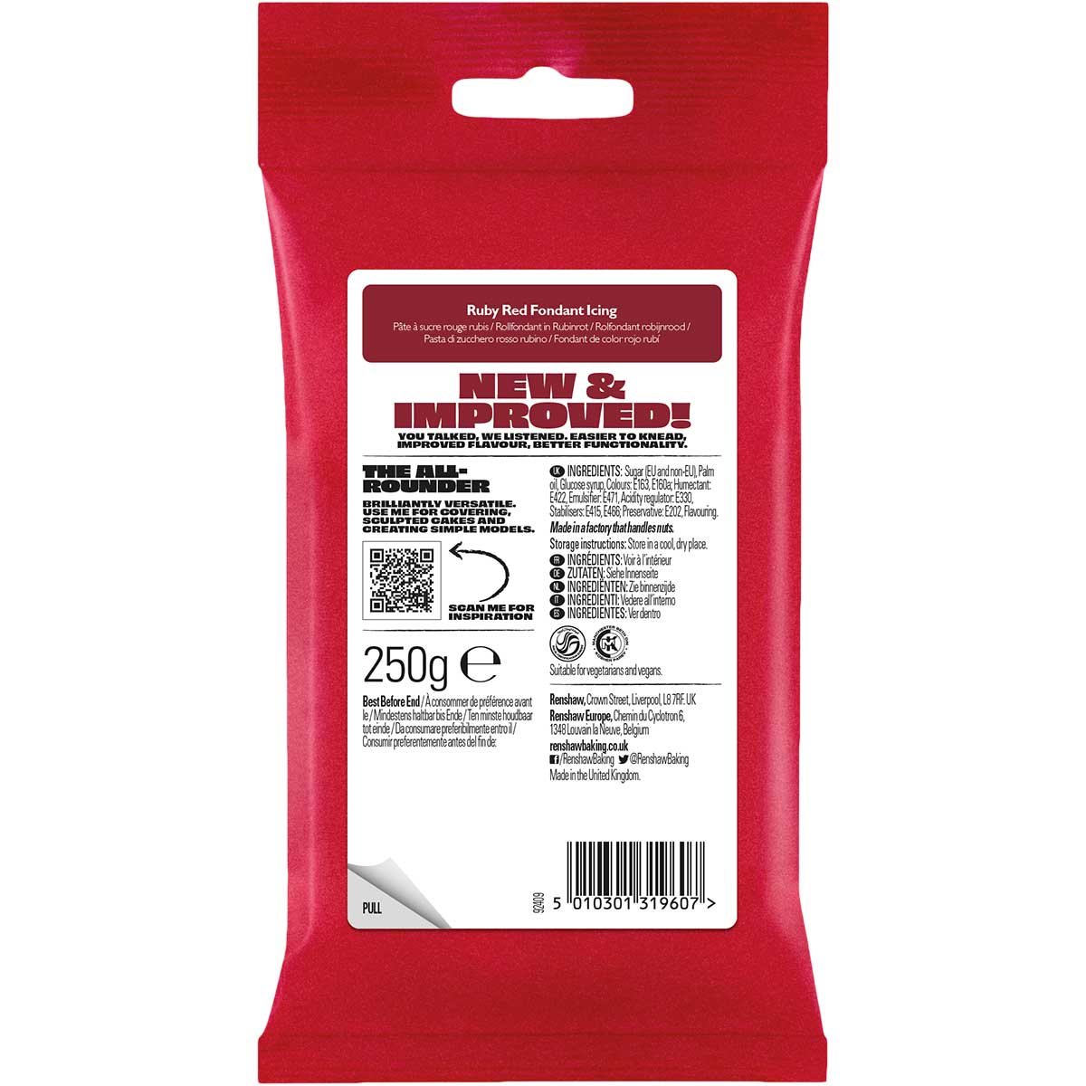 Renshaw Fondant Ruby Red 250g