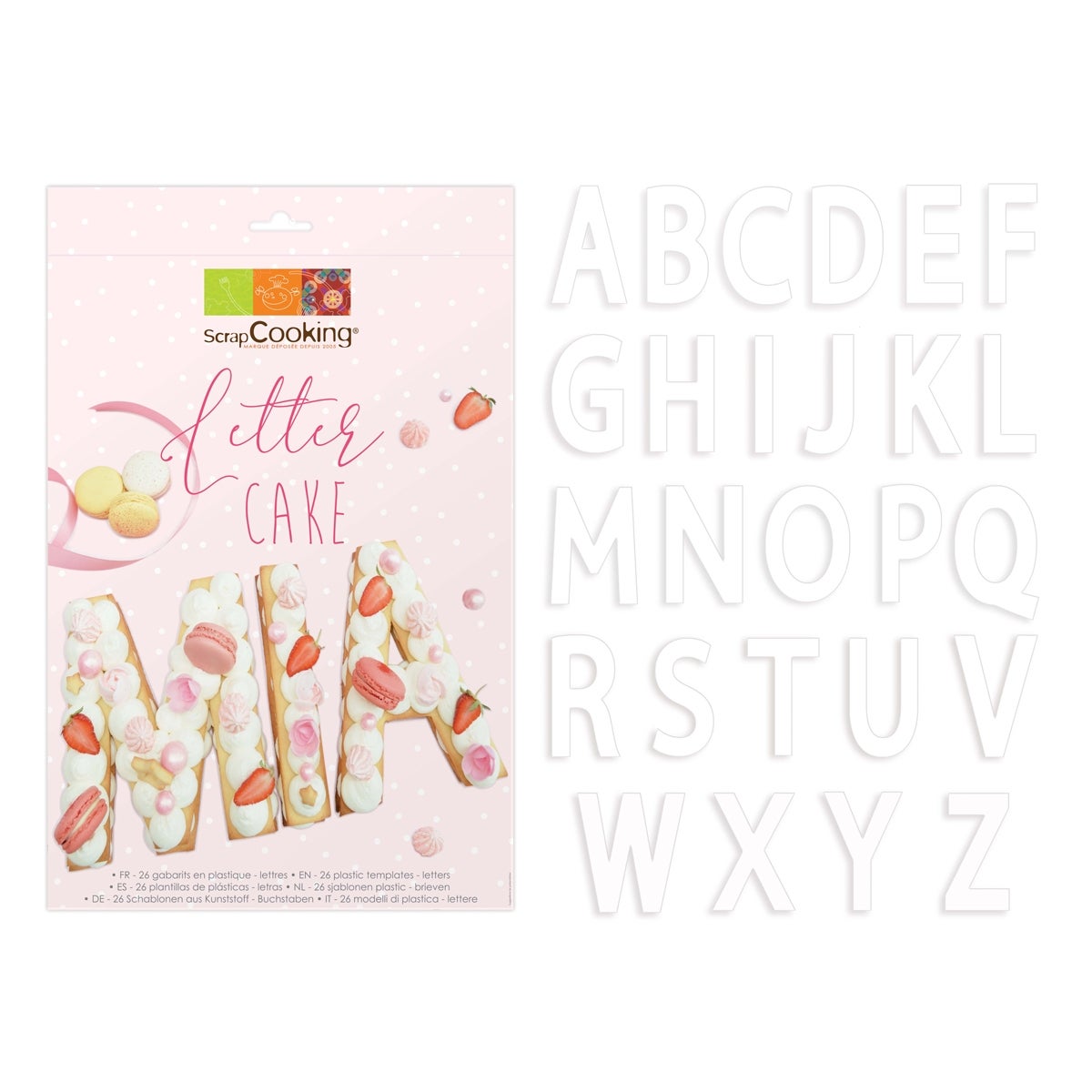 Scrapcooking Cake Template Letter Set/26
