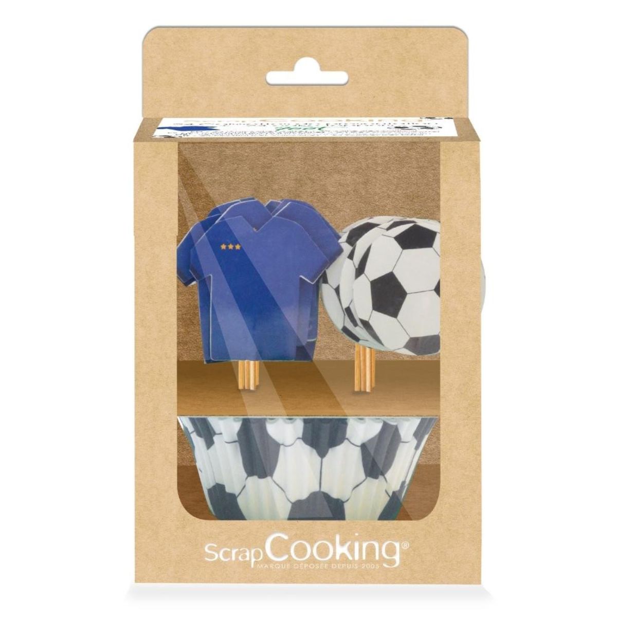 ScrapCooking Baking Cups & Toppers Football Set/24