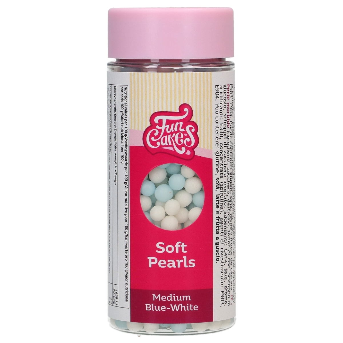 FunCakes Soft Pearls Medium Blue/White 60 g
