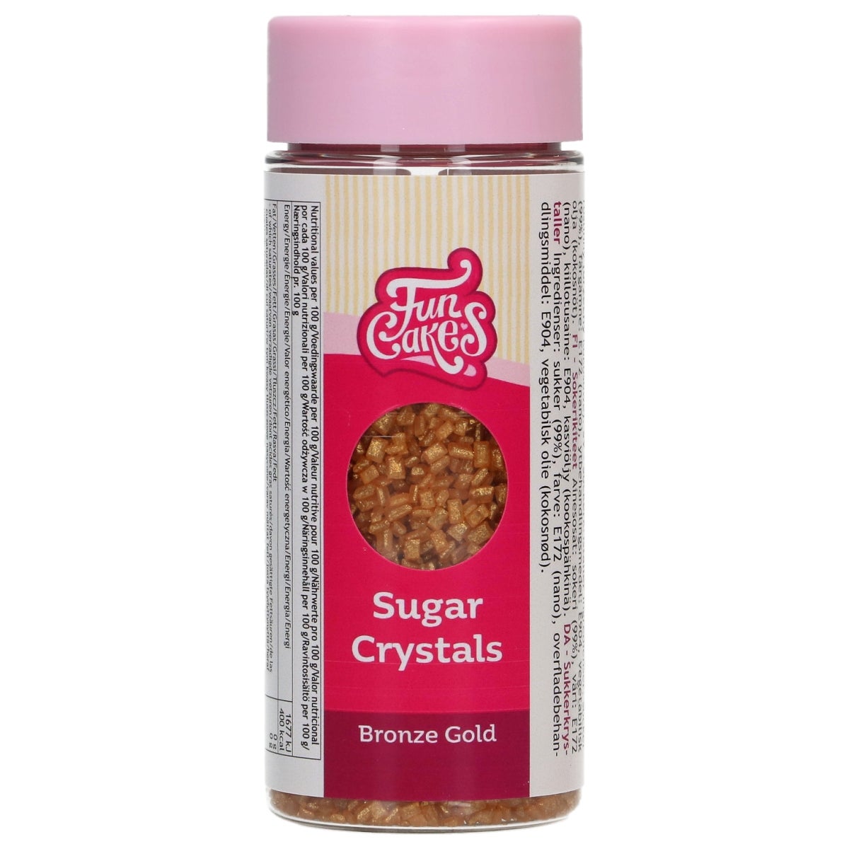 FunCakes Sugar Crystals Bronze Gold 80g