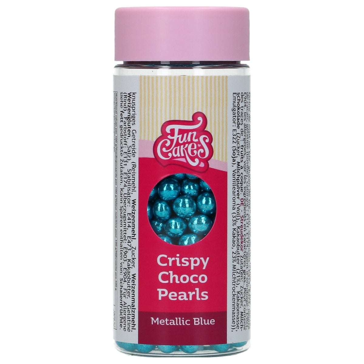 FunCakes Crispy Choco Pearls Metallic Blue 60g