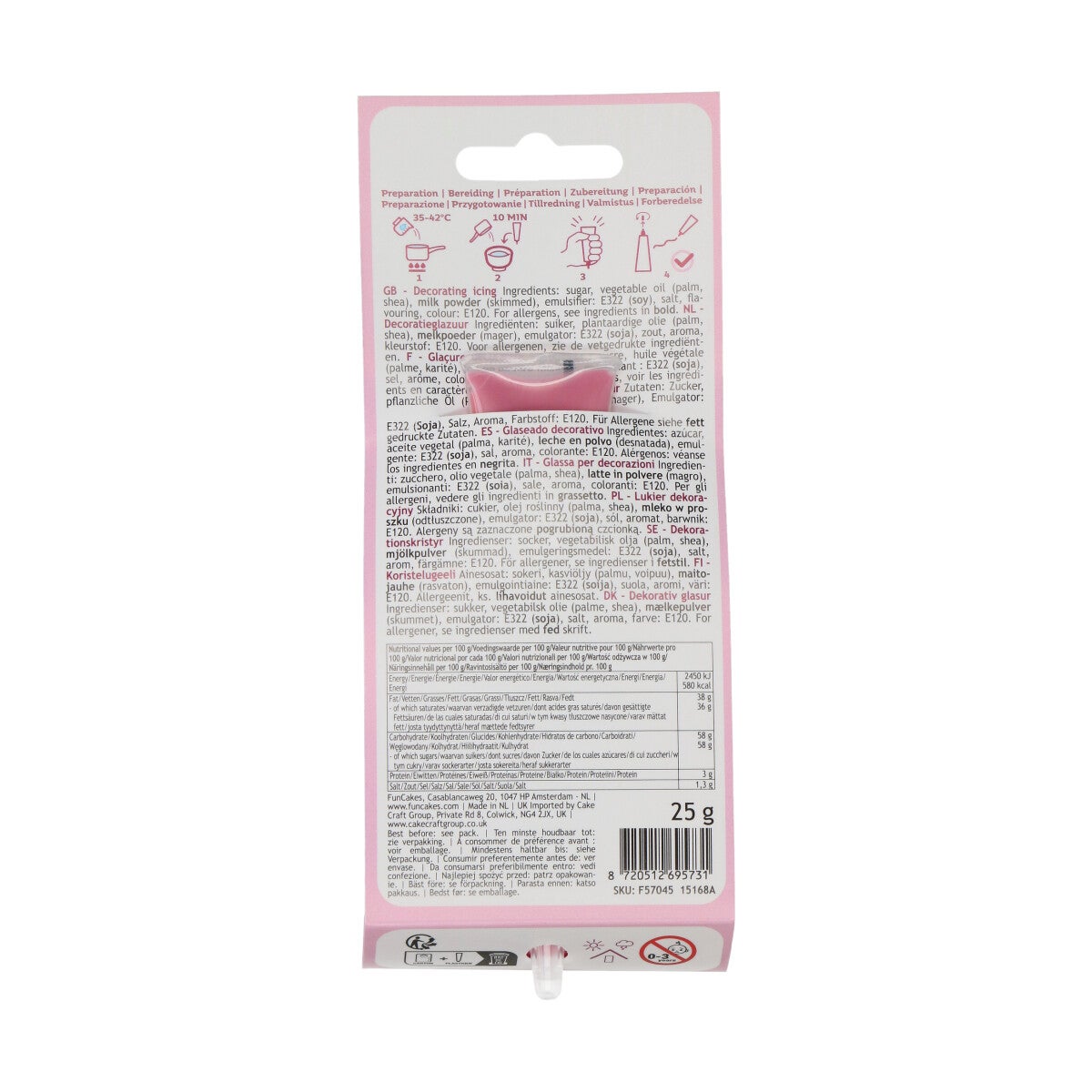 FunCakes Choco Writer Old Pink 25g