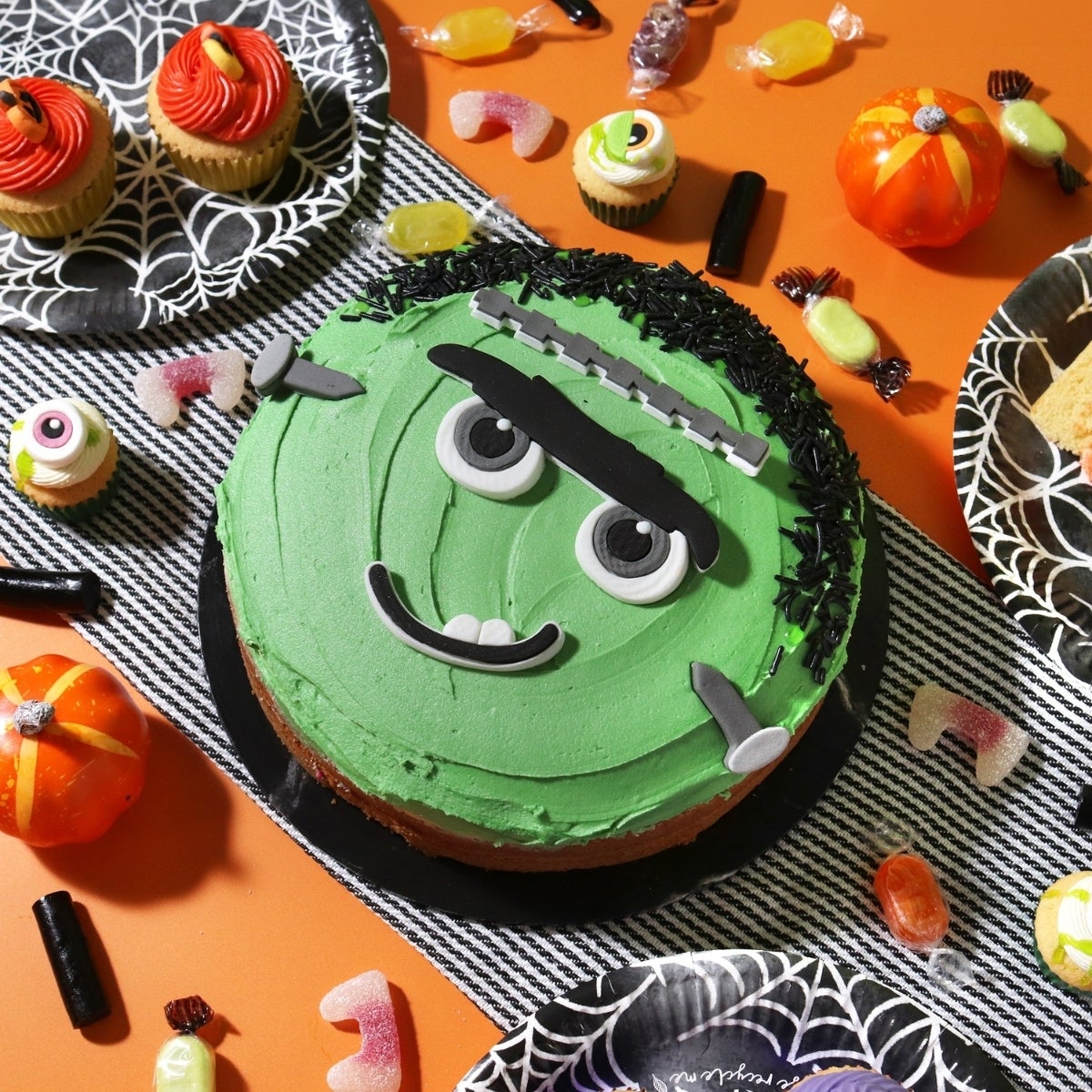 PME Halloween Cake Sugar Decorations Frankenstein Face set/5