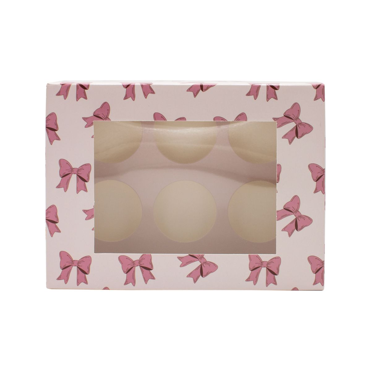 Simply Making Cupcake Box Pink Ribbons 6 pk/2