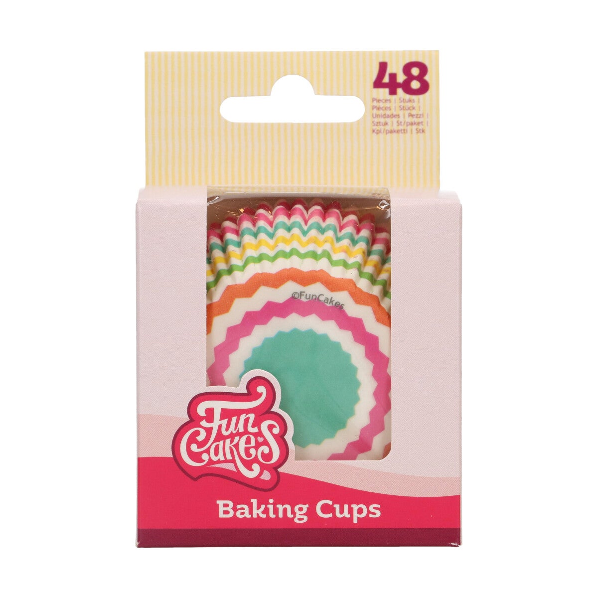 FunCakes Baking Cups Colourful Chevron pk/48