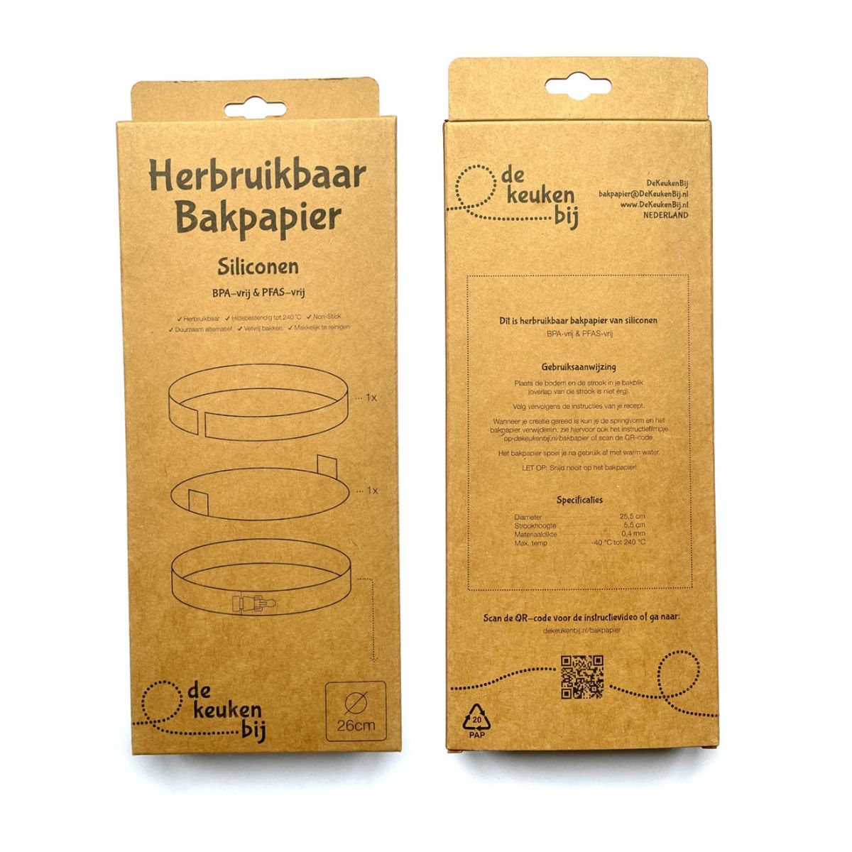 De KeukenBij Silicone Reusable Baking Paper Round Ø26cm