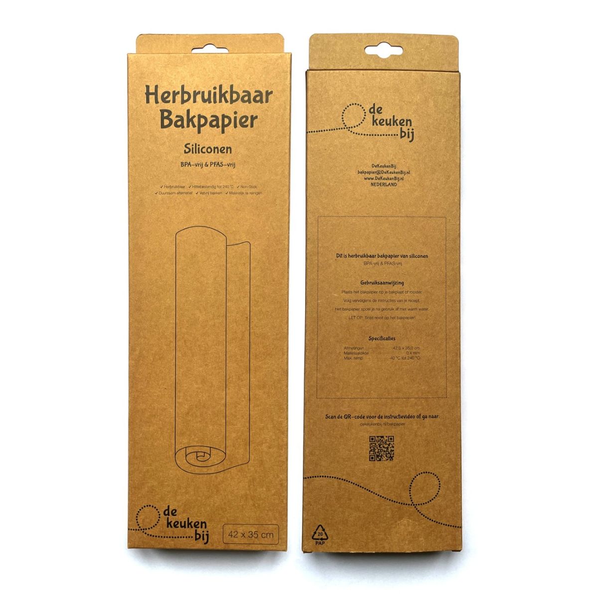 De KeukenBij Silicone Reusable Baking Paper Baking Mat 42x35cm