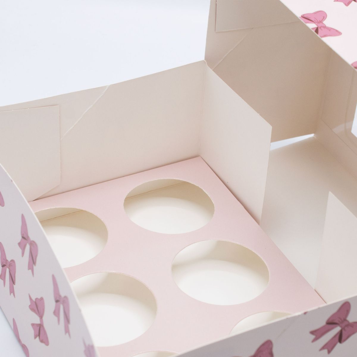 Simply Making Cupcake Box Pink Ribbons 6 pk/2