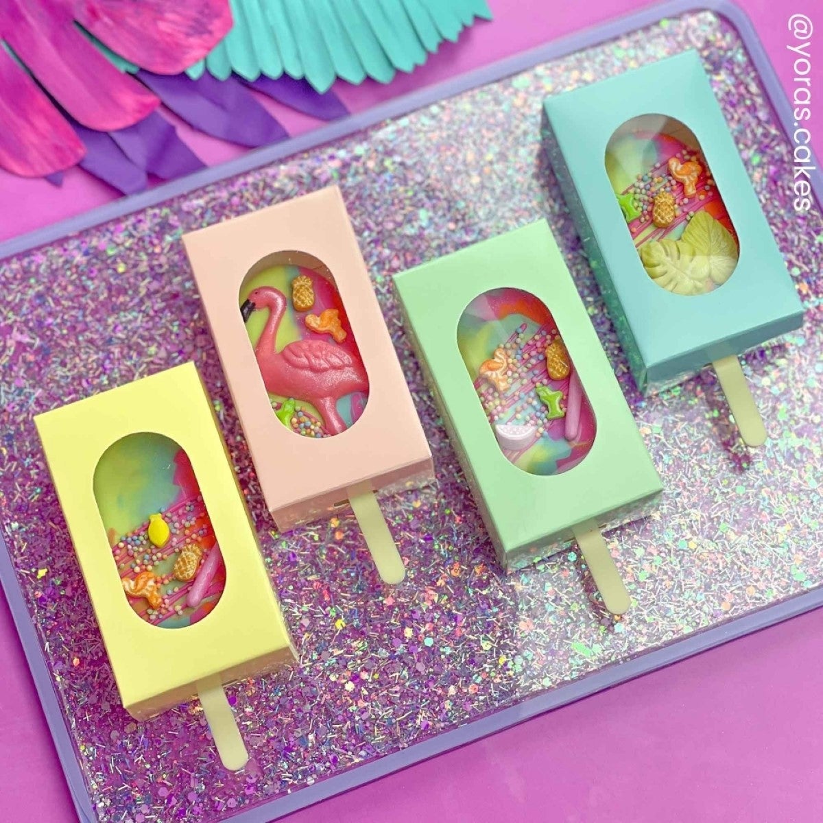 Simply Making Cakesicle Box Pastel Green pk/10