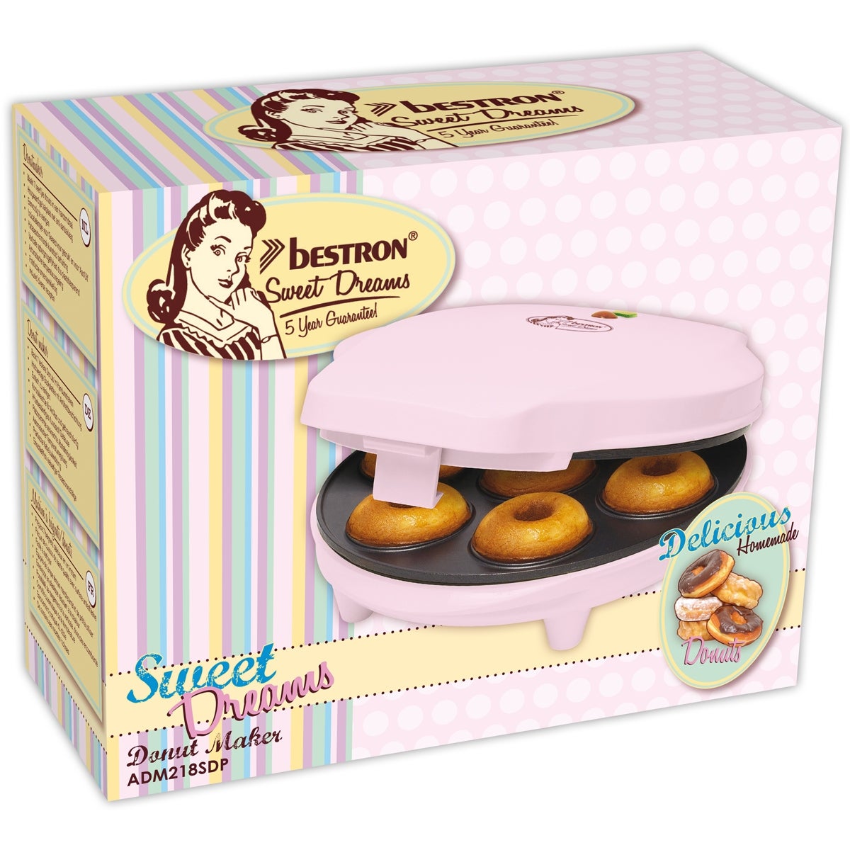 Bestron Donut Maker Pink