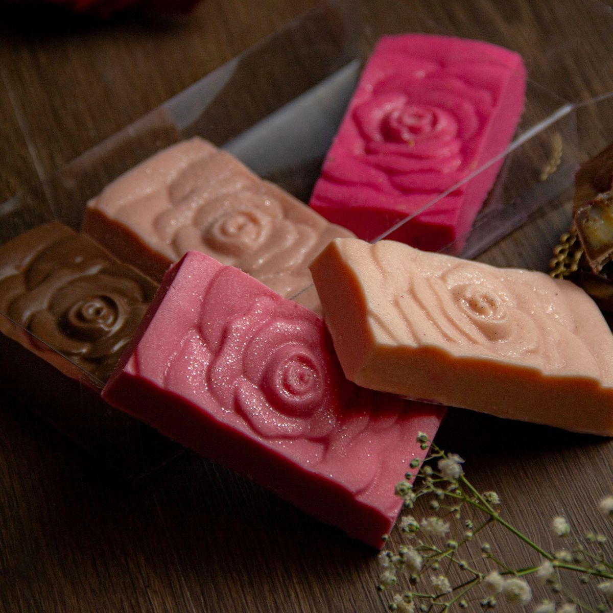 BWB Chocolate Mould 3 part Rose Design Mini Choc Bar