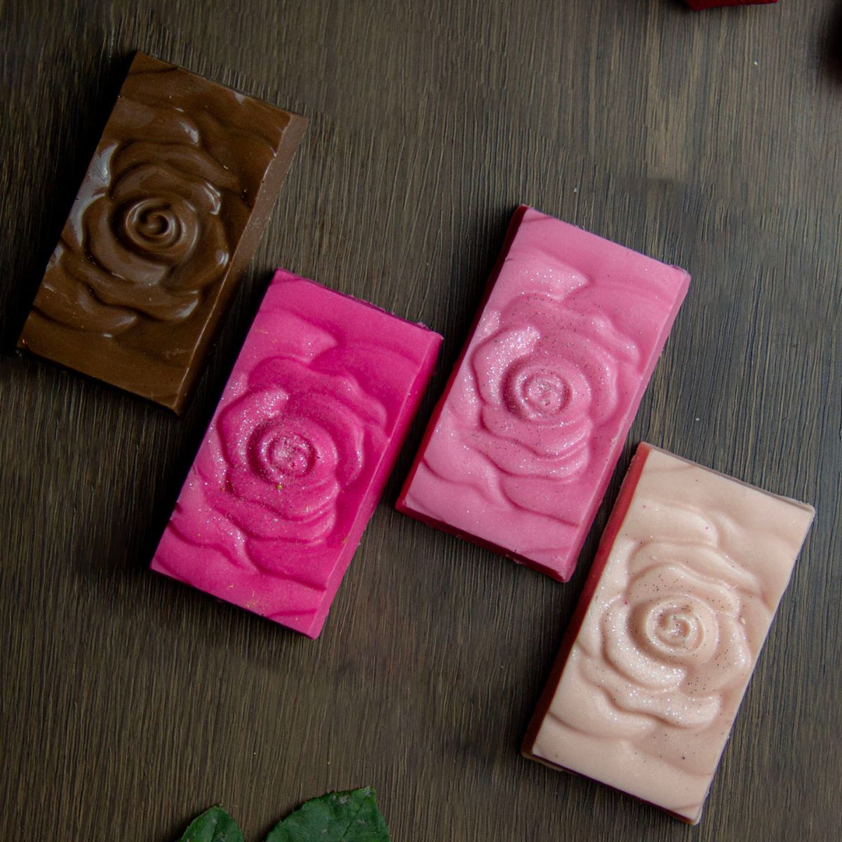 BWB Chocolate Mould 3 part Rose Design Mini Choc Bar