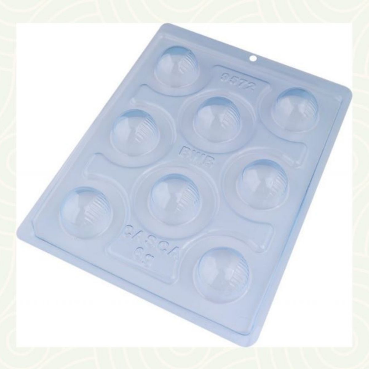BWB Chocolate Mould 3-part - Round Bonbon Detailed