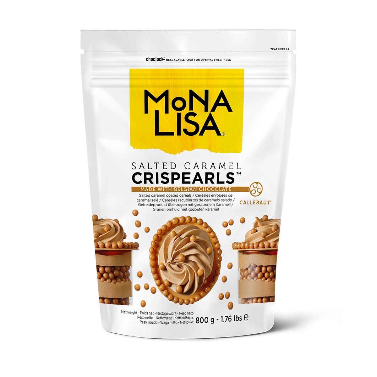 Callebaut Mona Lisa CrispPearls Salted Caramel Flavour 800g