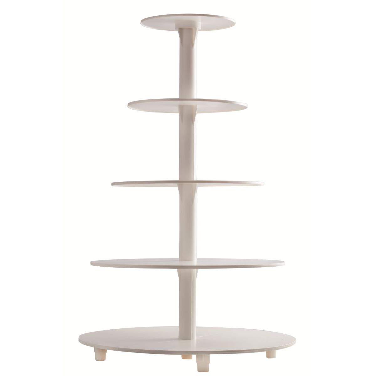 Cake Stand Tiered White Plastic - 5 layers