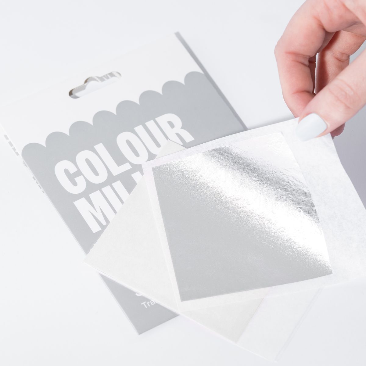 Colour Mill Edible Silver Leaf Transfer - 8cm pk/25