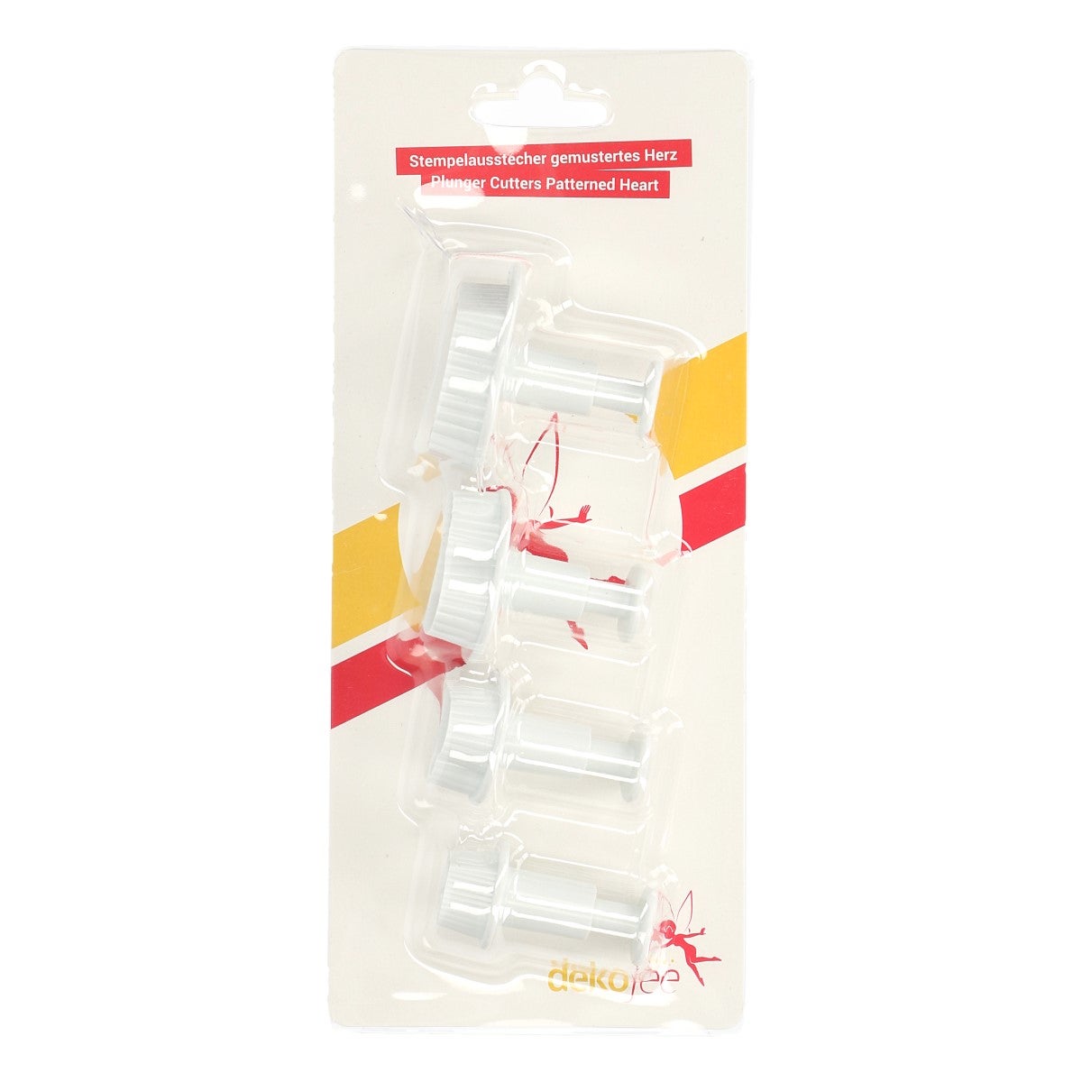 Dekofee Plungers Patterned Hearts set/4