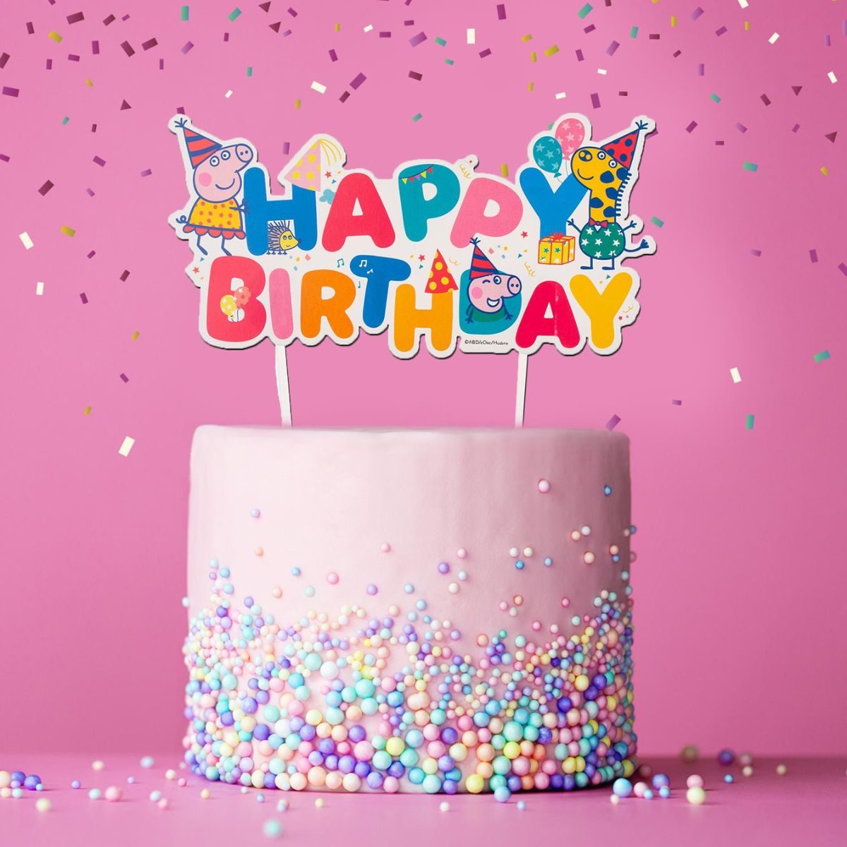 Dekora Peppa Pig Happy Birthday Cake Topper 17 x 12 cm