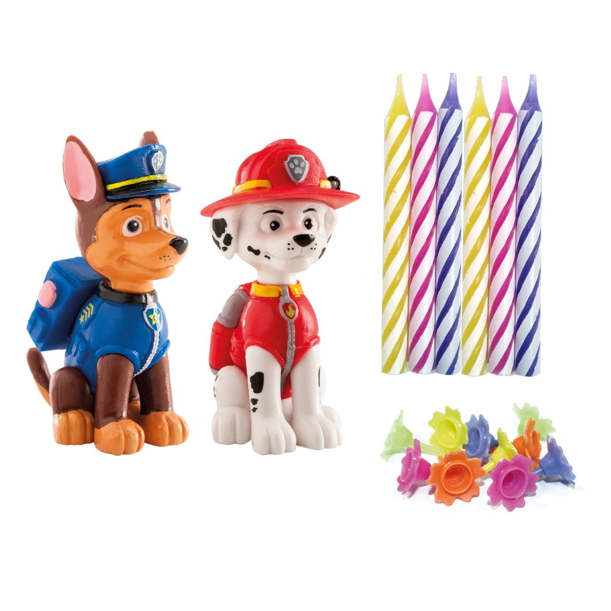 Dekora Paw Patrol Cake Topper pk/2 & Candles pk/10