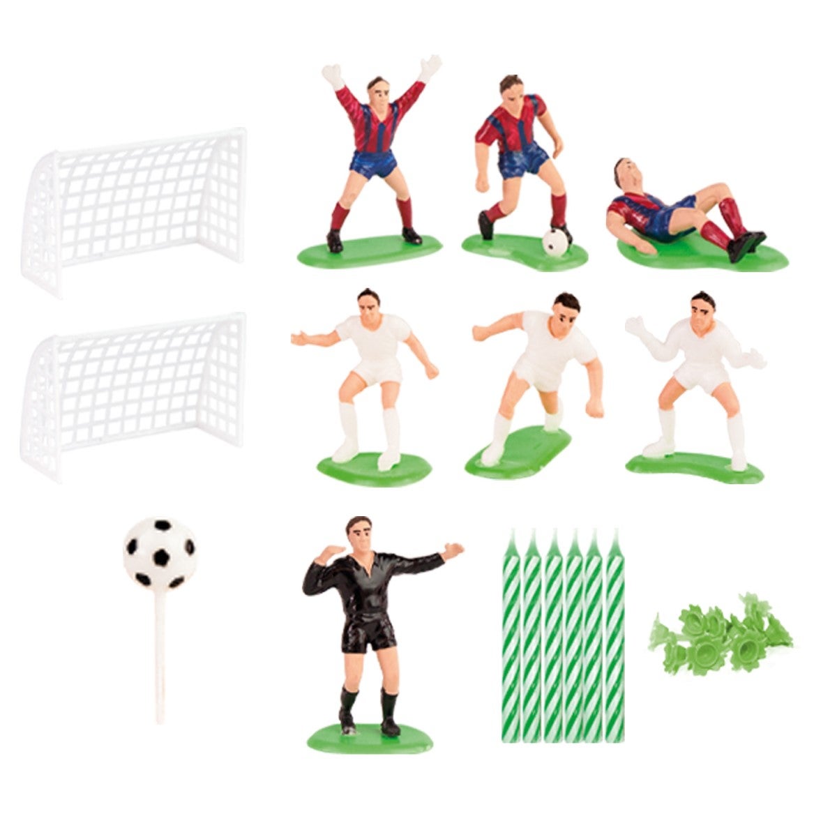 Dekora Football Cake Toppers & Candles pk/10