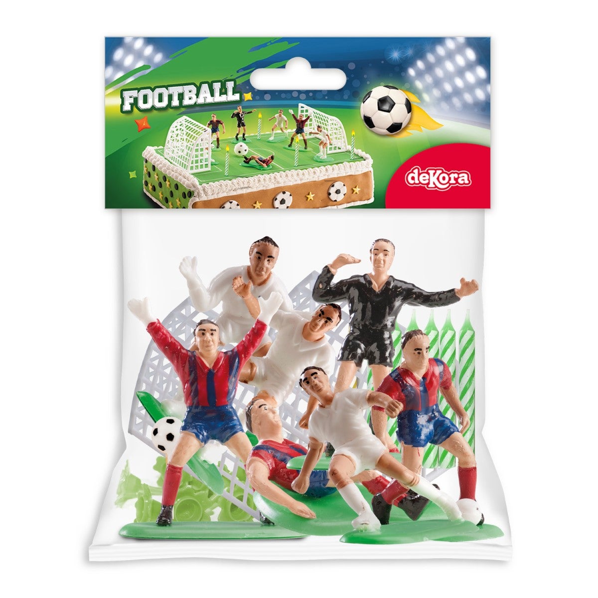 Dekora Football Cake Toppers & Candles pk/10