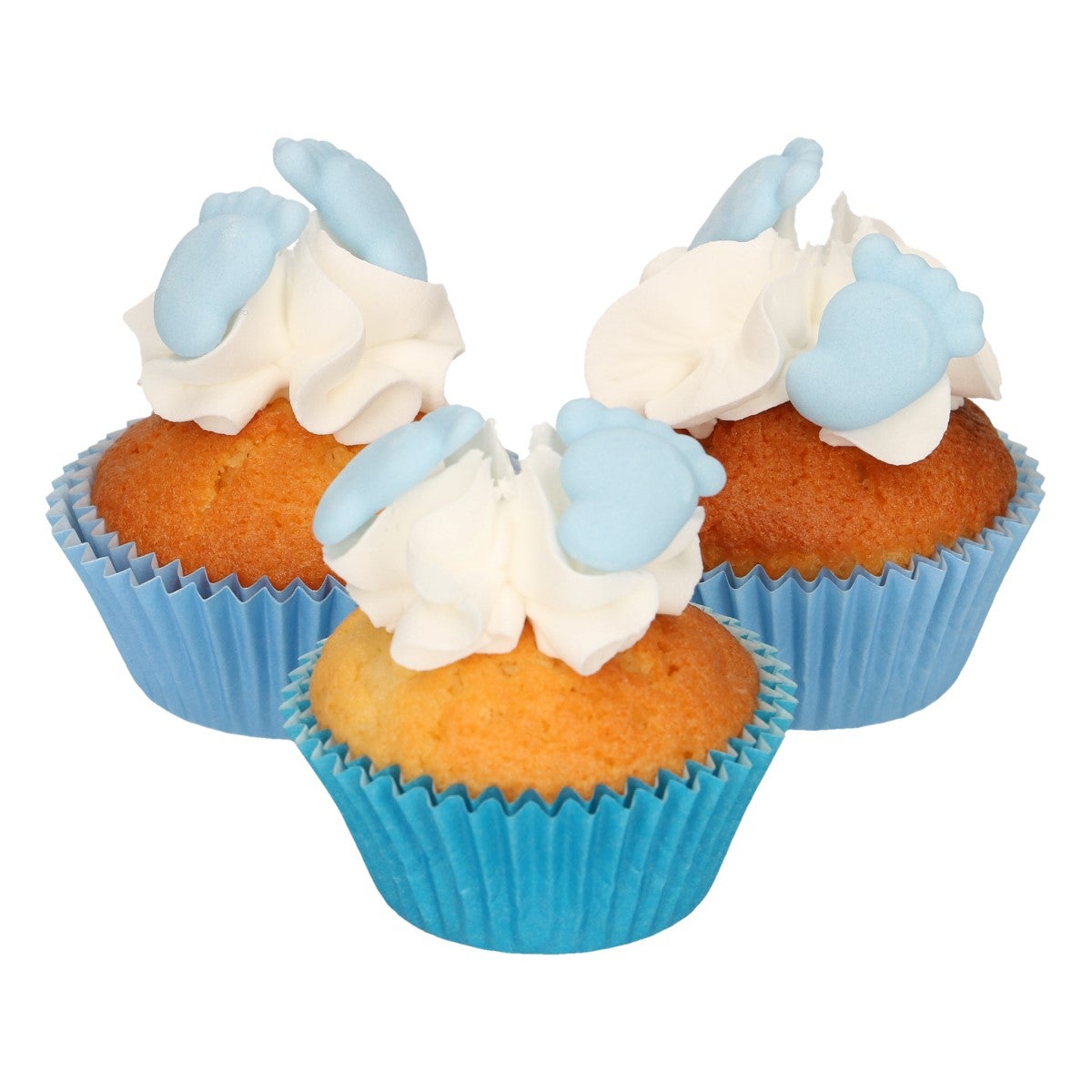 FunCakes Sugar Decorations Baby Feet Blue Set/16