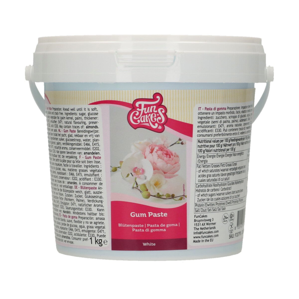 FunCakes Gum Paste White 1 kg