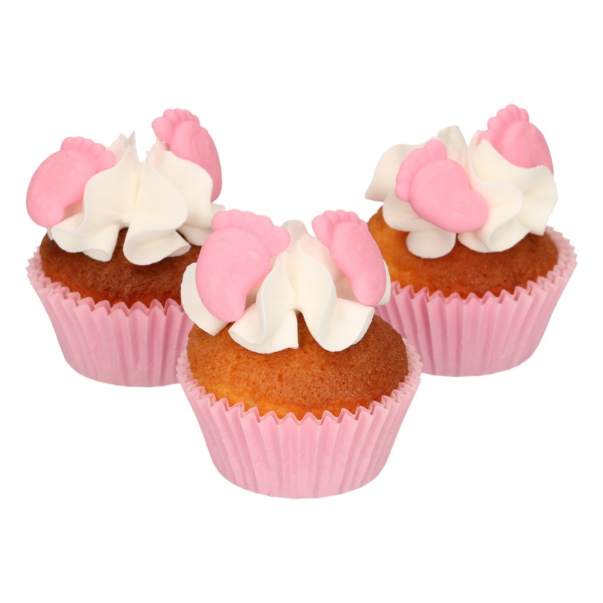 FunCakes Sugar Decorations Baby Feet Pink Set/16