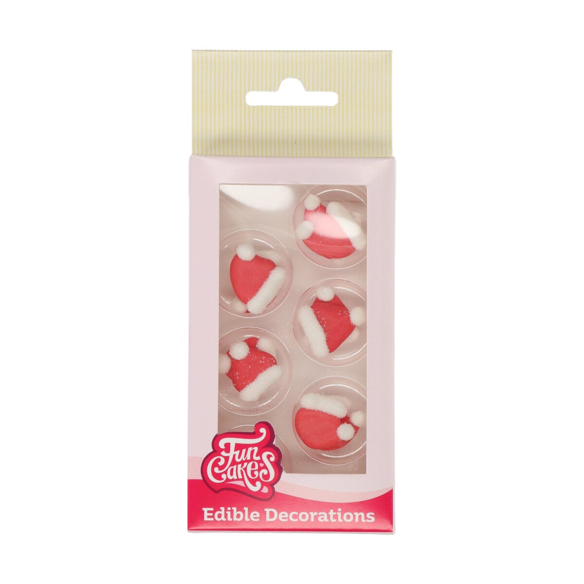 FunCakes Sugar Decorations Santa's Hat Set/12