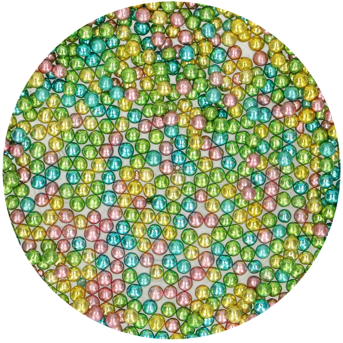 FunCakes Sugar Pearls Medium Metallic Harlequin 80 g