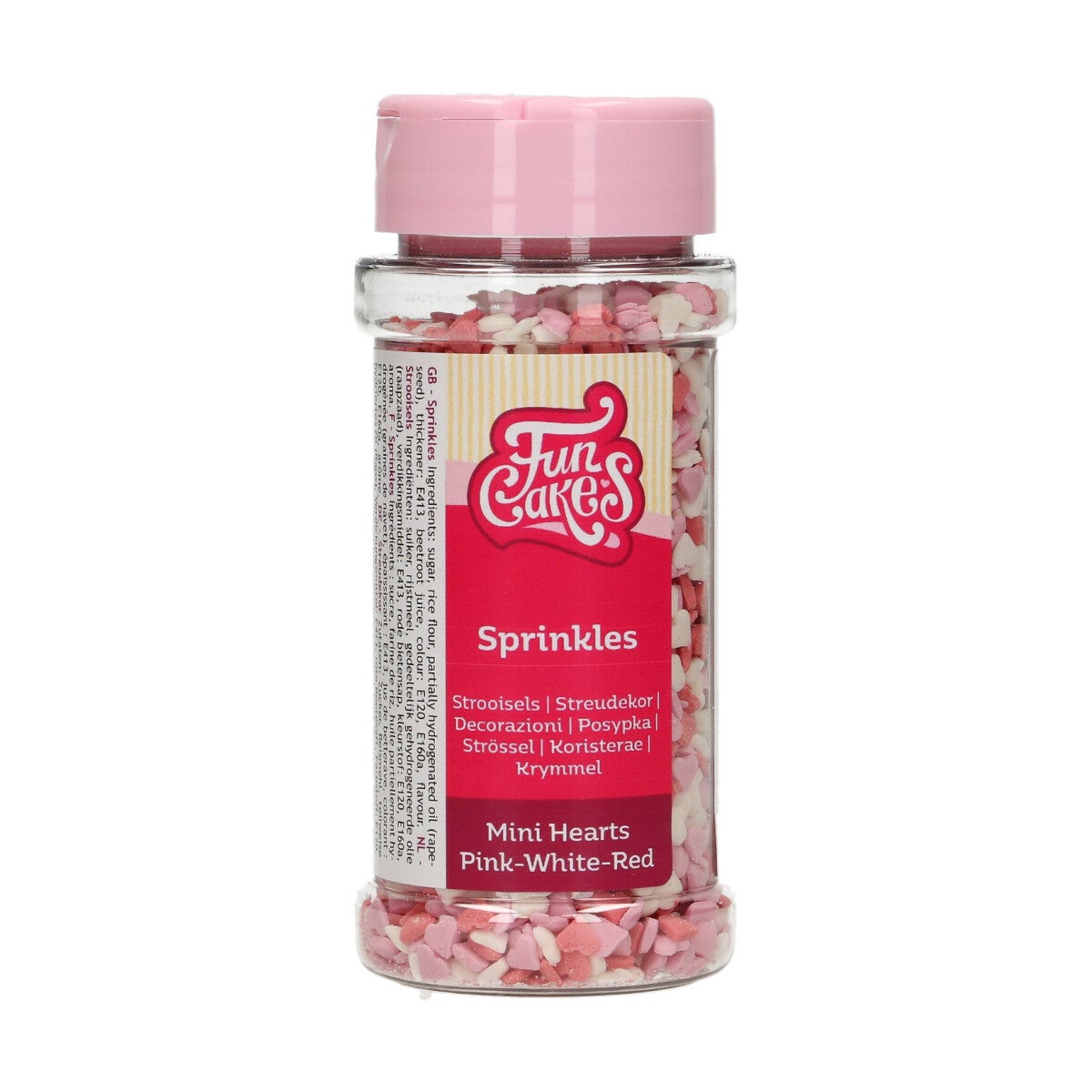 FunCakes Mini Hearts Pink/White/Red 60 g