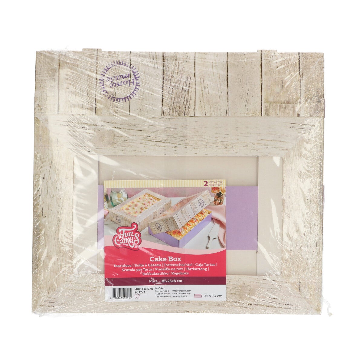 FunCakes Cake Box -Pure- 36x25x8 cm pk/2