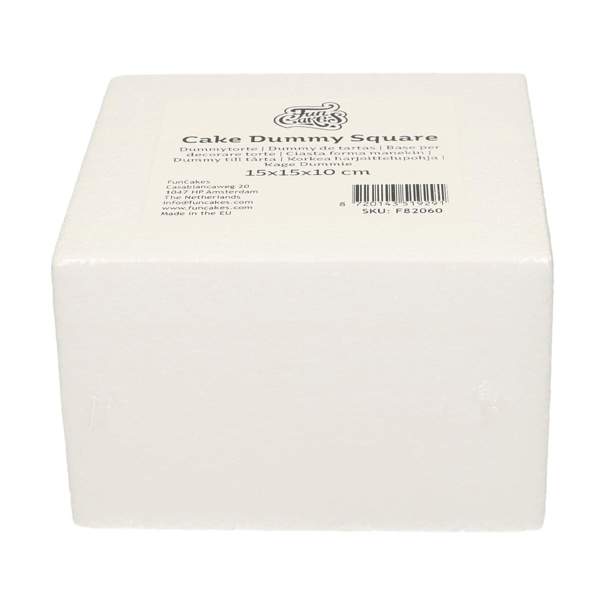 FunCakes Cake Dummy Square 15x15x10 cm