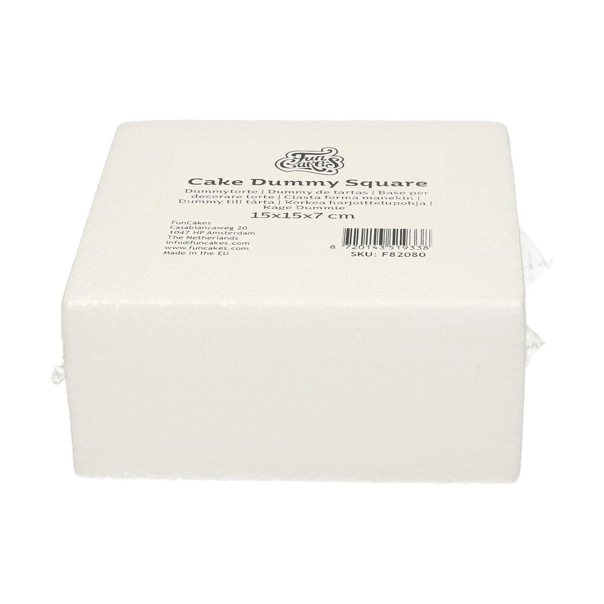 FunCakes Cake Dummy Square 15x15x7 cm