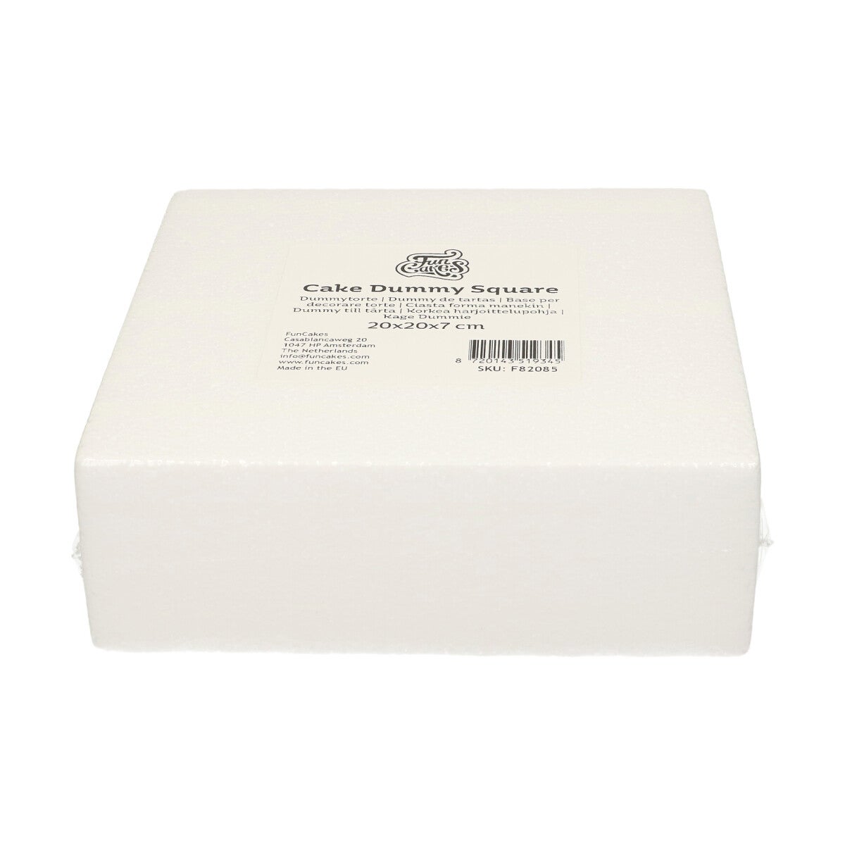 FunCakes Cake Dummy Square 20x20x7 cm