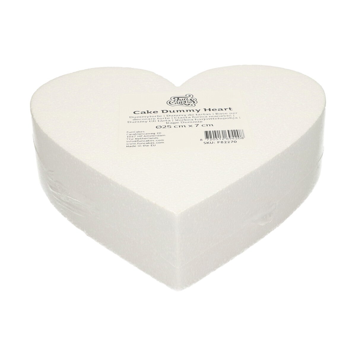 FunCakes Cake Dummy Heart Ø25 cm x 7 cm