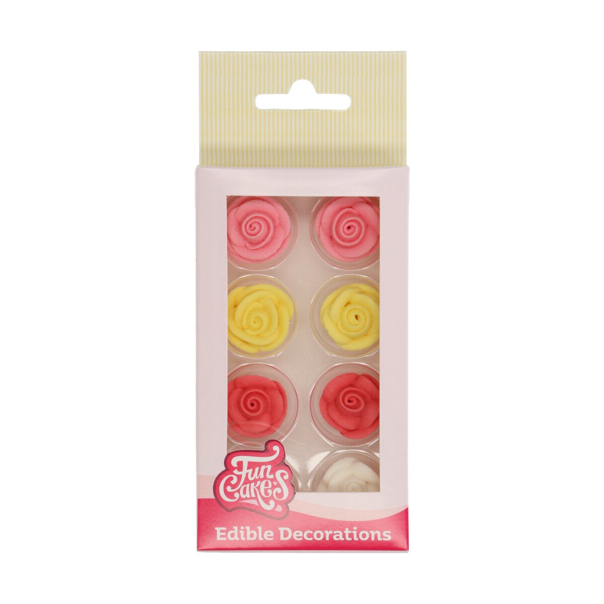 FunCakes Sugar Decorations Roses Set/8