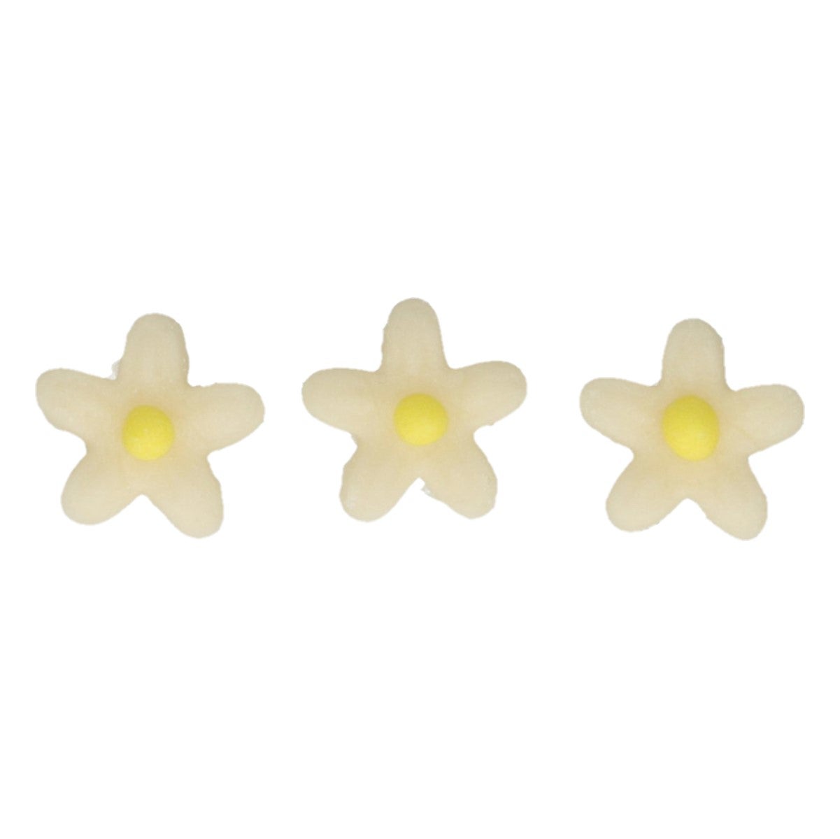 FunCakes Marzipan Decorations Chrysanthemum White/Yellow Set