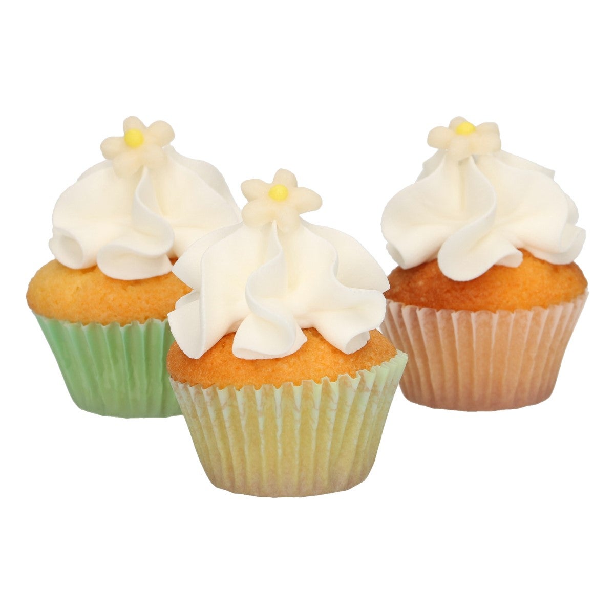 FunCakes Marzipan Decorations Chrysanthemum White/Yellow Set