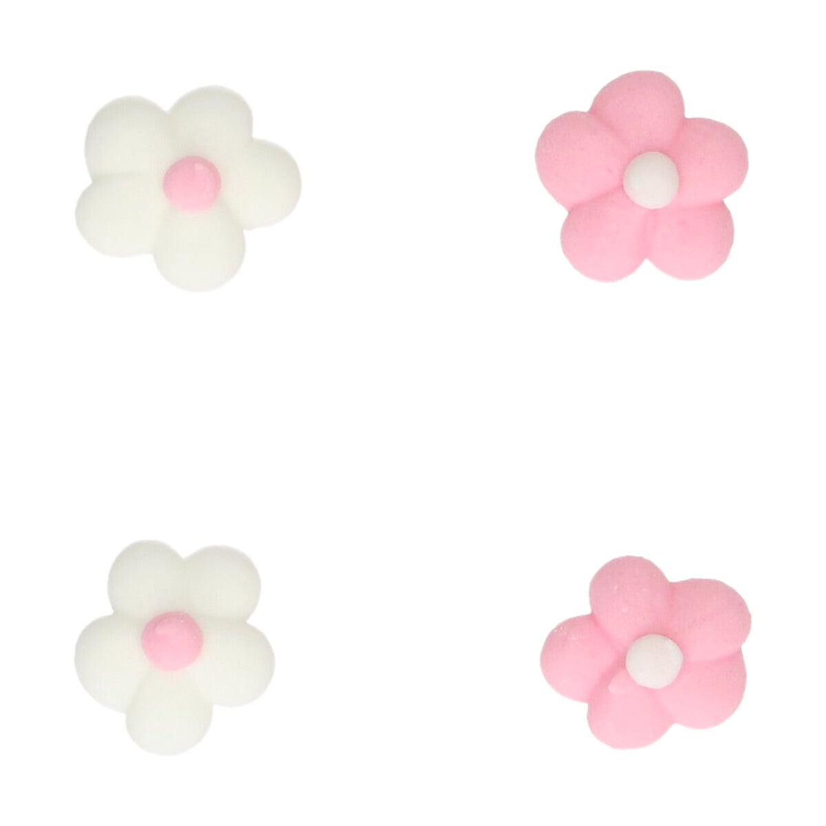 FunCakes Sugar Decorations Little Flower Mix White/Pink Set 64