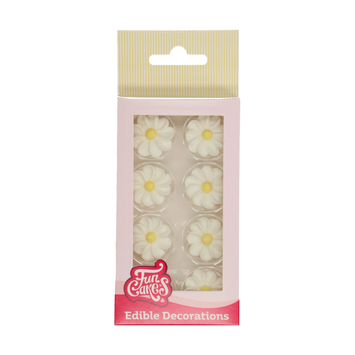 FunCakes Sugar Decorations White Daisies pk/16