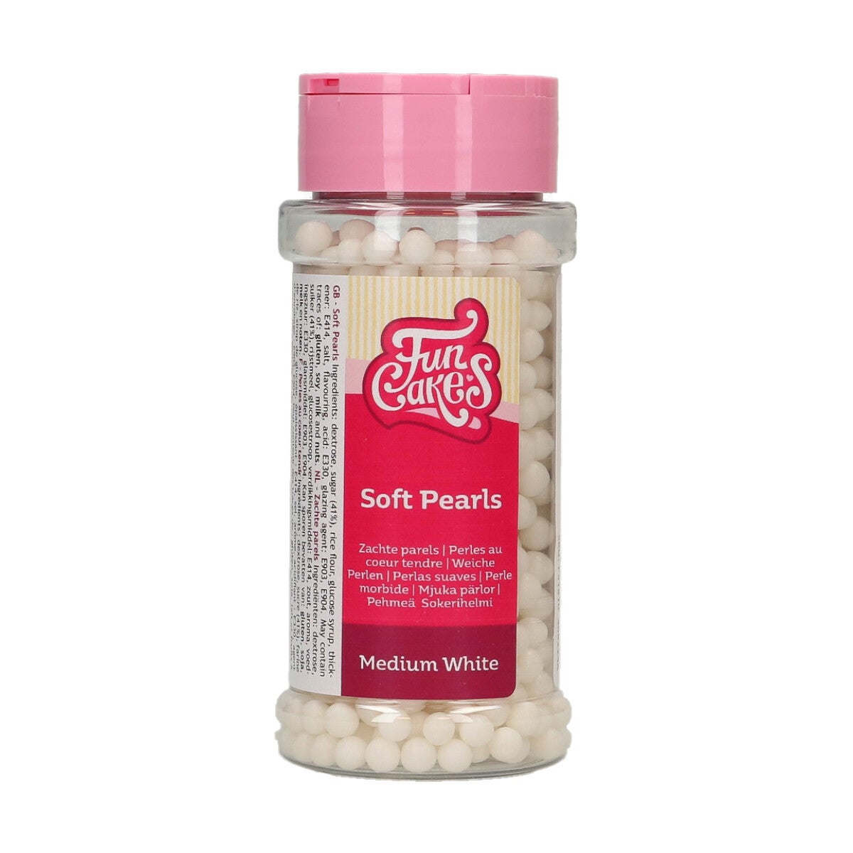 FunCakes Sugar Pearls Medium White 80 g