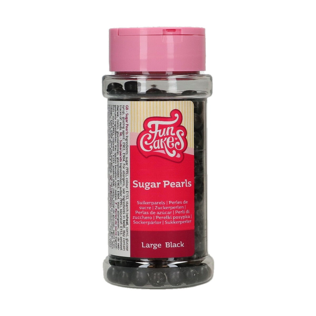 FunCakes Sugar Pearls Large Black 80 g