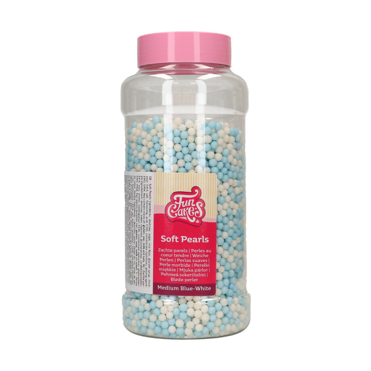 FunCakes Soft Pearls Medium Blue/White 500 g