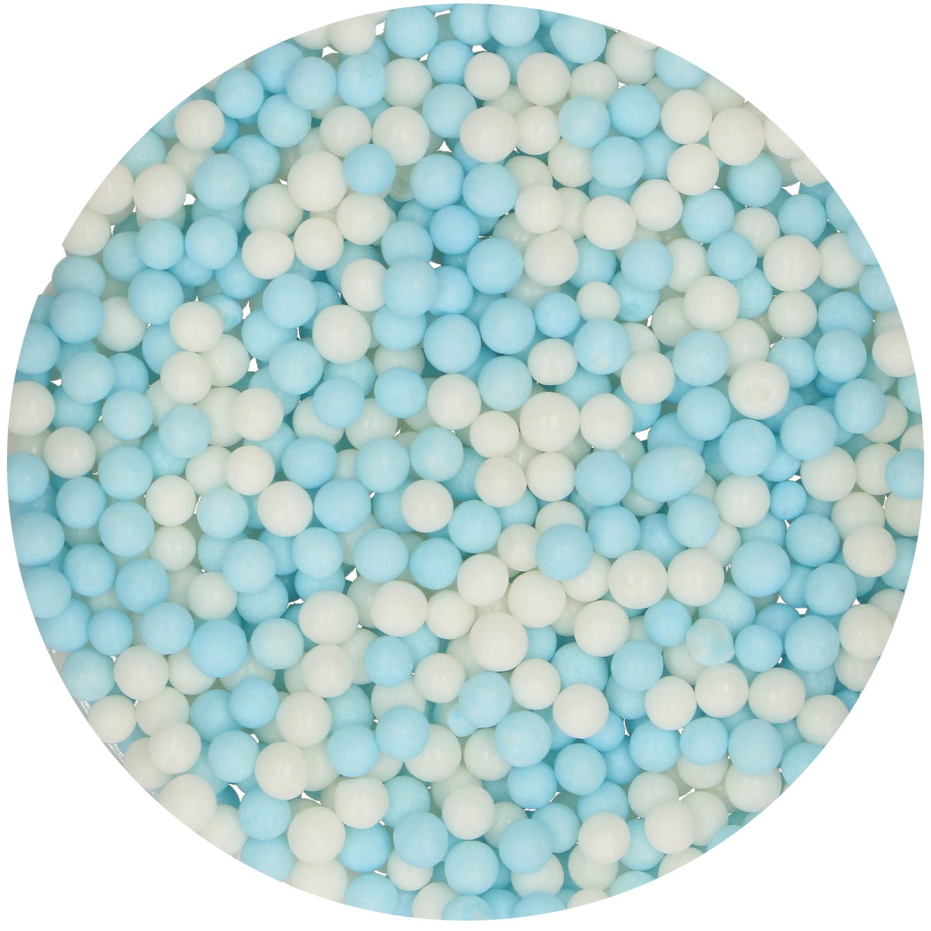 FunCakes Soft Pearls Medium Blue/White 500 g